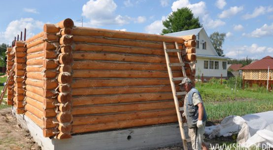 Строительство баньки из сруба 4х6 в Юрцово