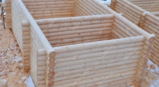 Рубка сруба 5х8, пятистенок для бани