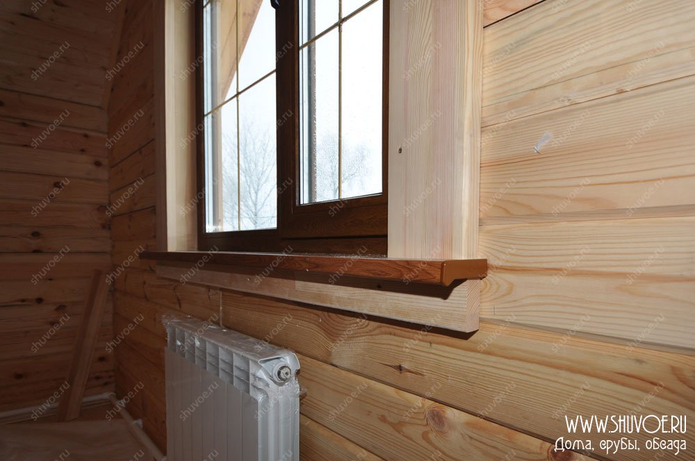 Установка подоконника в деревянном доме и дальнейшая отделка