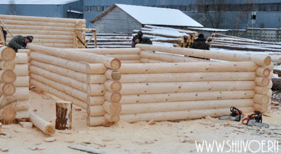 Рубка сруба 4-6 в феврале 2014