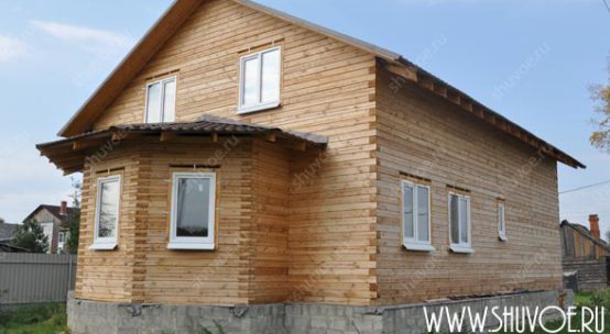 Дом 9х12 из бруса с эркером в Шувое
