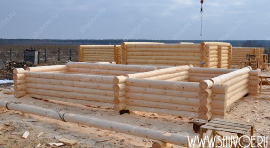 Рубка сруба 7*9 для дома в Соболево