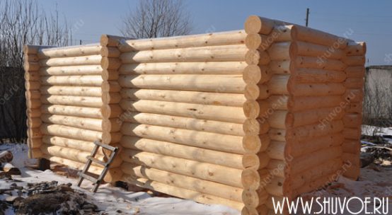 Рубка сруба 3*6 под баню в Абрамовке