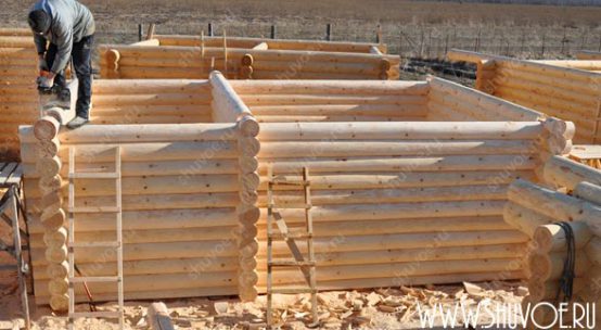 Рубка сруба 5х6 — пятистенок под баньку