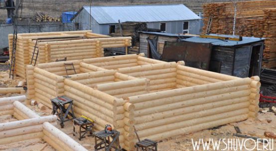 Строительство сруба сруба 7*9 с 3-мя внутренними стенами
