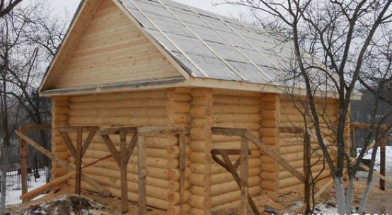 Строительство бани 6*8 «под крышу» в Юрцово