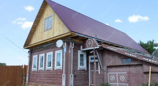 Замена кровли в деревянном доме в Курбатихе