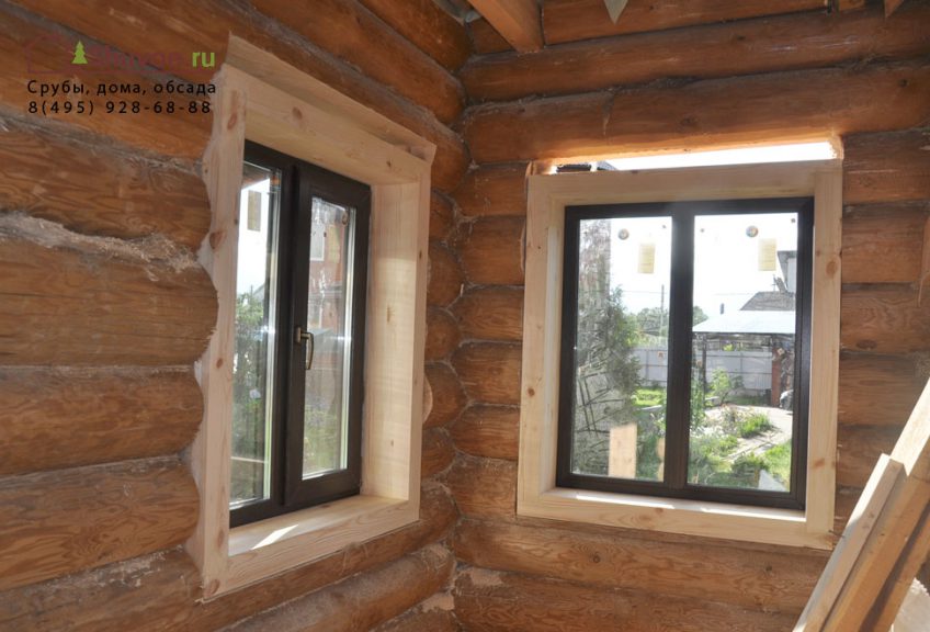 откосы двери в деревянном доме