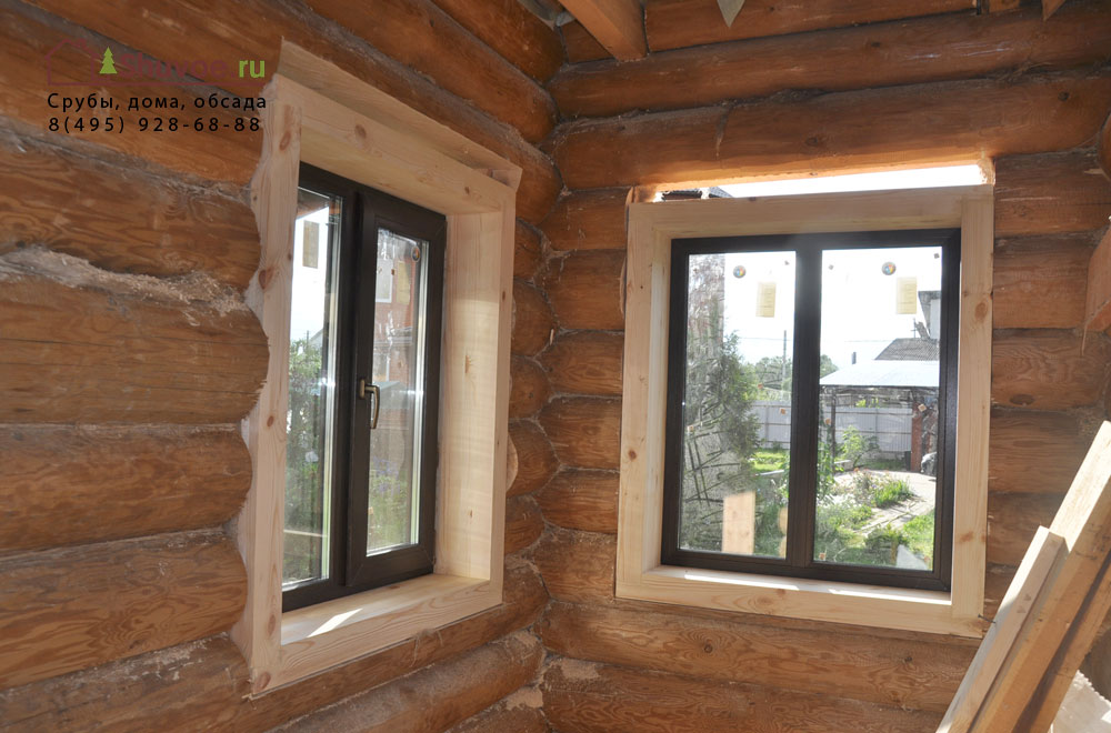 Откосы для пластиковых окон в деревянном доме