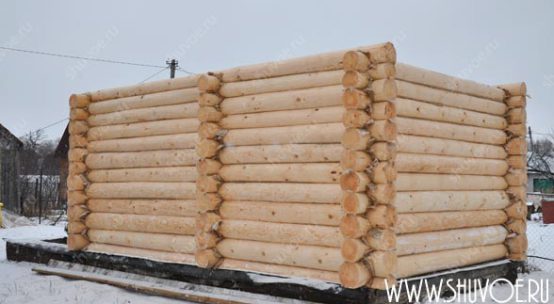 Строительство баньки из сруба 6х4 в Лесном