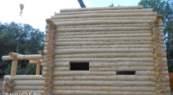 Строительство сруба 7х9 с верандой в Василево