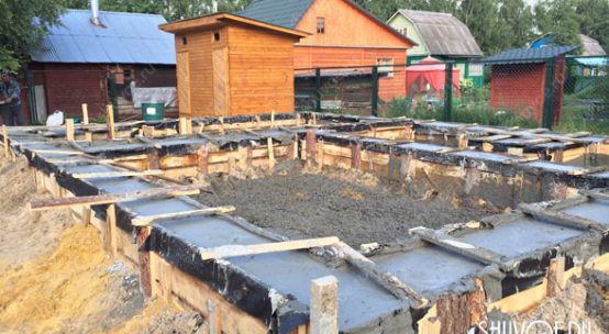 Заливка фундамента под сруб 7*9 в Рязановке