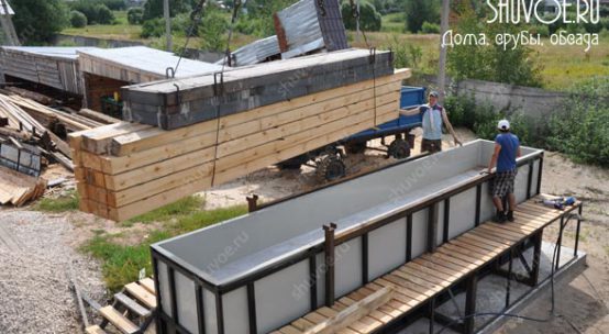 Пропиточная ванна для обработки бруса антисептиком