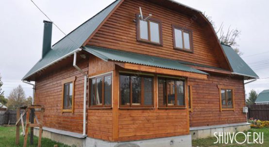 Остекление крыльца брусового дома в Шувое