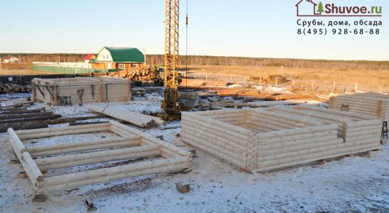 Дом 6х9 — рубка «в лапу»