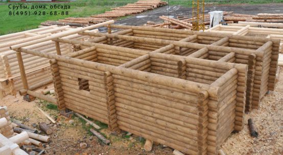 Сруб 9х14 с угловой верандой + 3д модель + видео установки