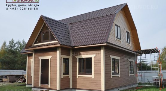 Строительство брусового дома 9х9 в Рыжево