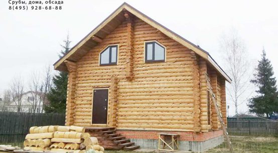 Строительство рубленого дома 9х9 в Незгово