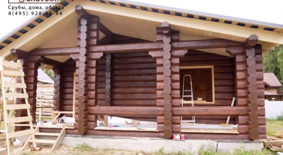 Отделка лафетного дома в Захарьино