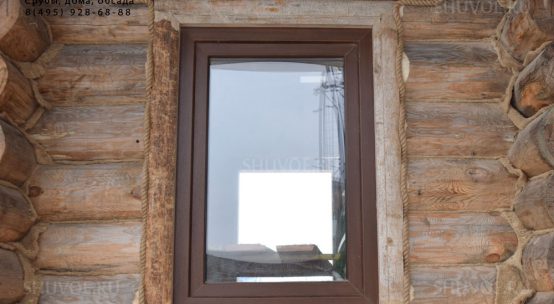 Обсада из лафета в стиле «рустик» — установка в срубе