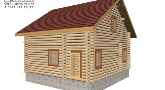 Проект СБ156 — жилой дом 8х8 с рубленой мансардой
