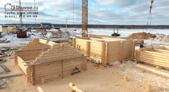 Баня 6х6 с рубленой мансардой