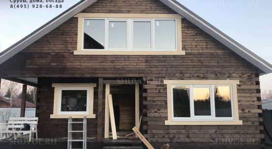 Обсада проемов в дачном доме — 6 окон, 5 дверей