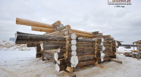 Баня 6х6 из сухих бревен